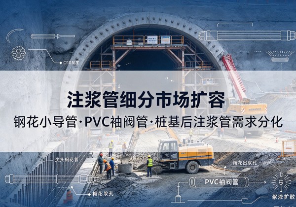 湘桥注浆管细分市场扩容，隧道钢花小导管、PVC 袖阀管、桩基后注浆管需求分化